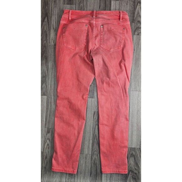 J. Jill Womens Size 2 Petite Pockets Authentic Fit Slim Ankle Pink Denim Jeans - Picture 2 of 13
